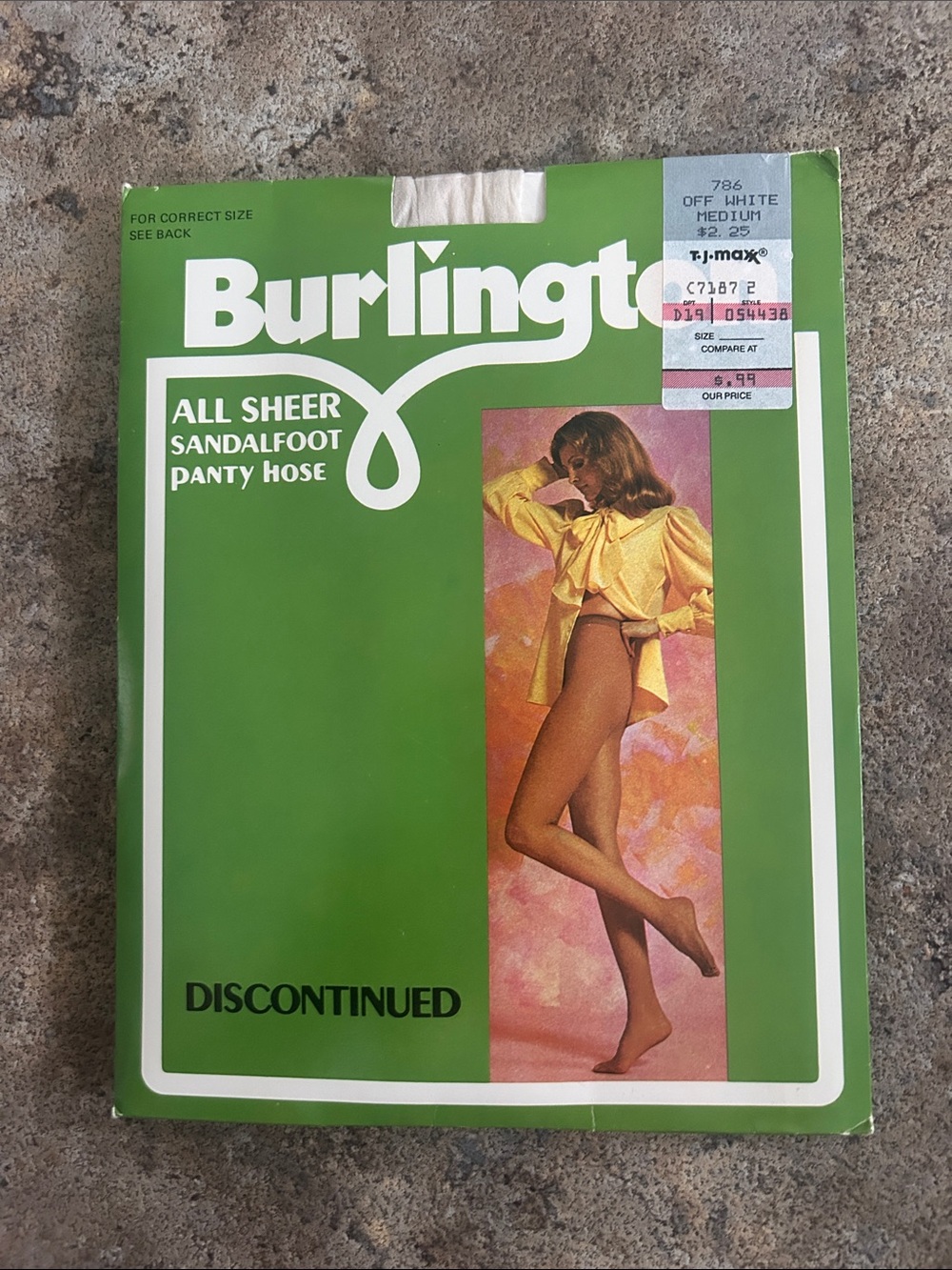 NOS Burlington Off-White Sheer Hosiery in Off White